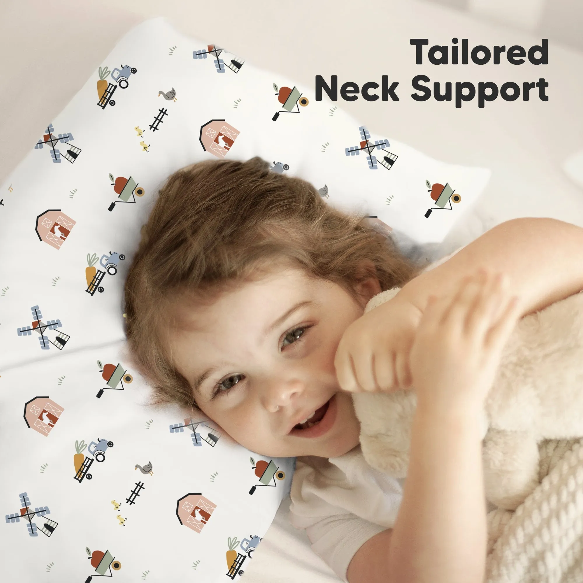 Jumbo Toddler Pillow with Pillowcase (Barn)