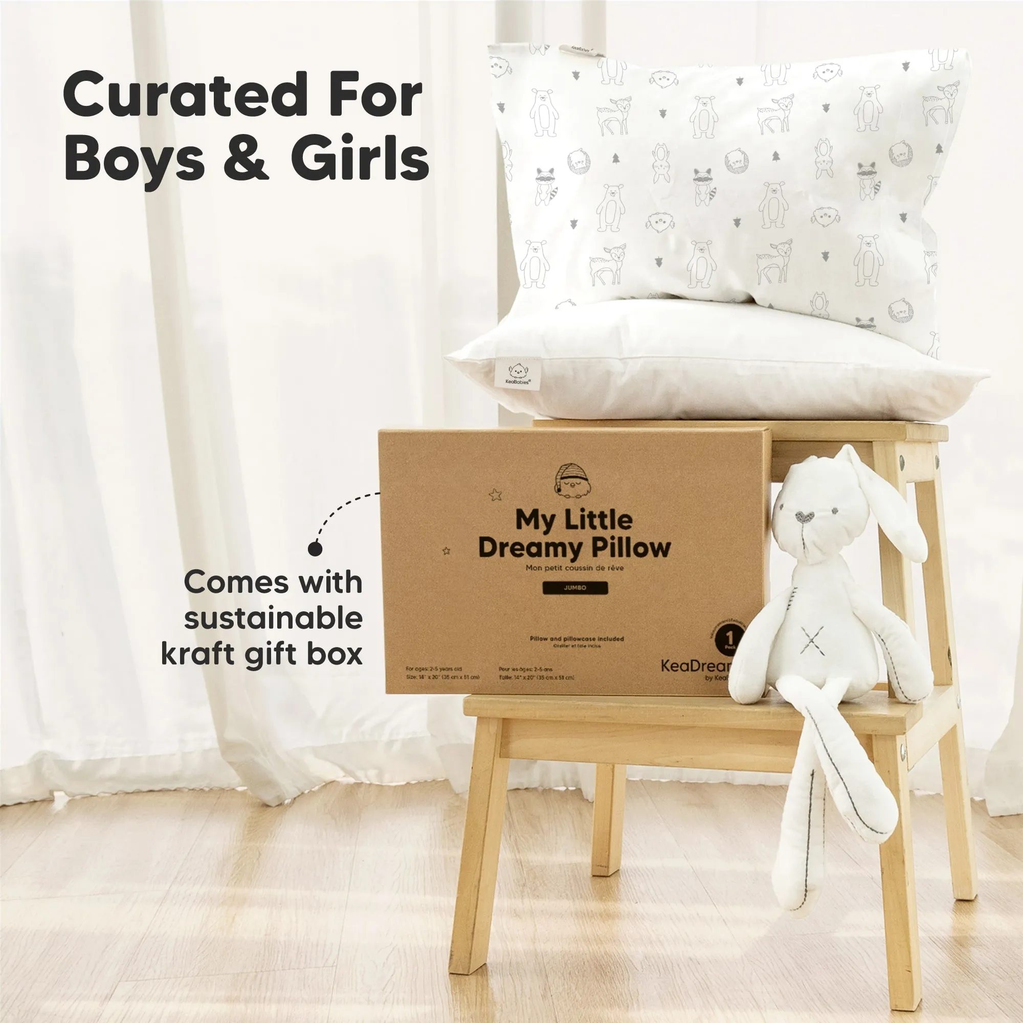 Jumbo Toddler Pillow with Pillowcase (Barn)