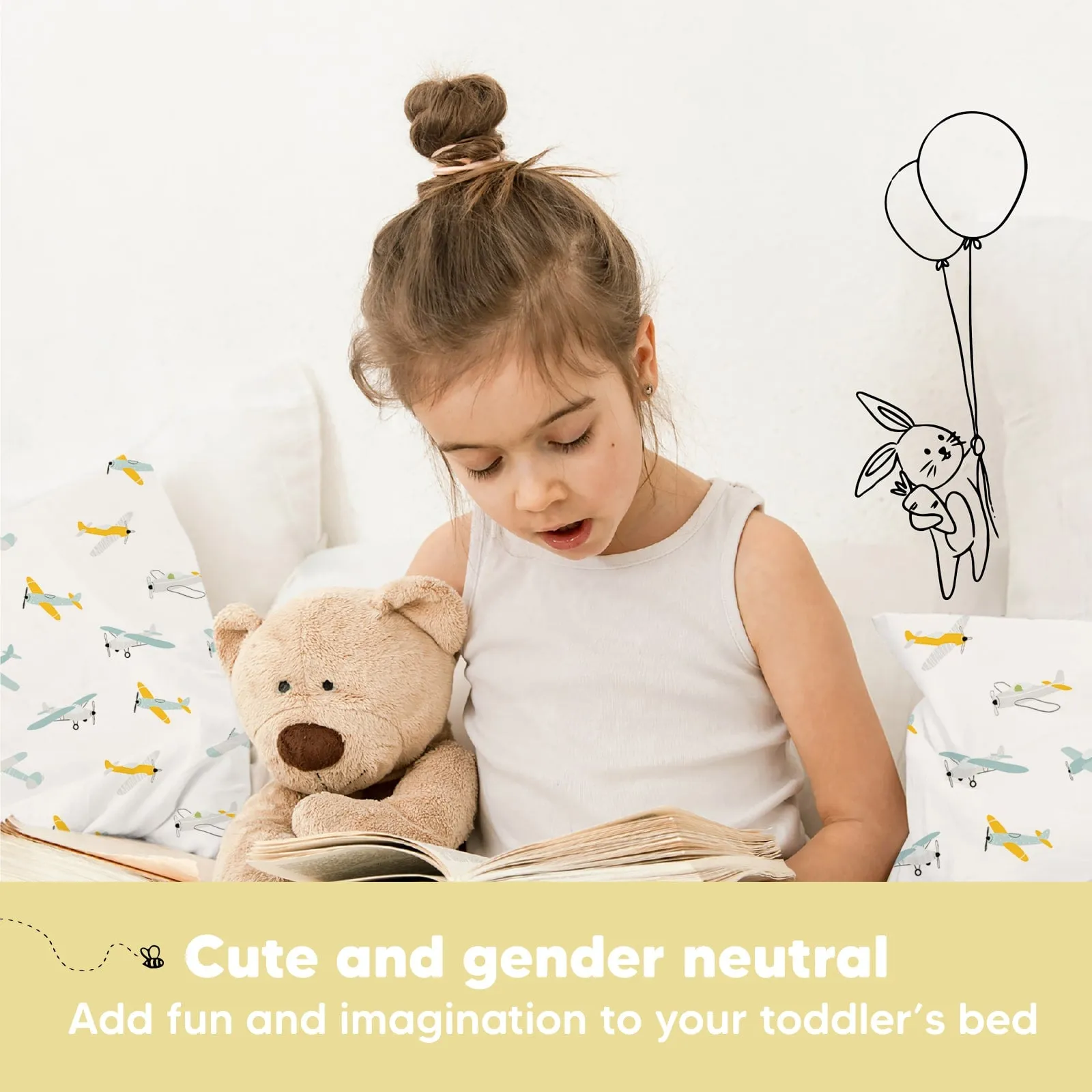 Jumbo Toddler Pillow with Pillowcase (Plane)