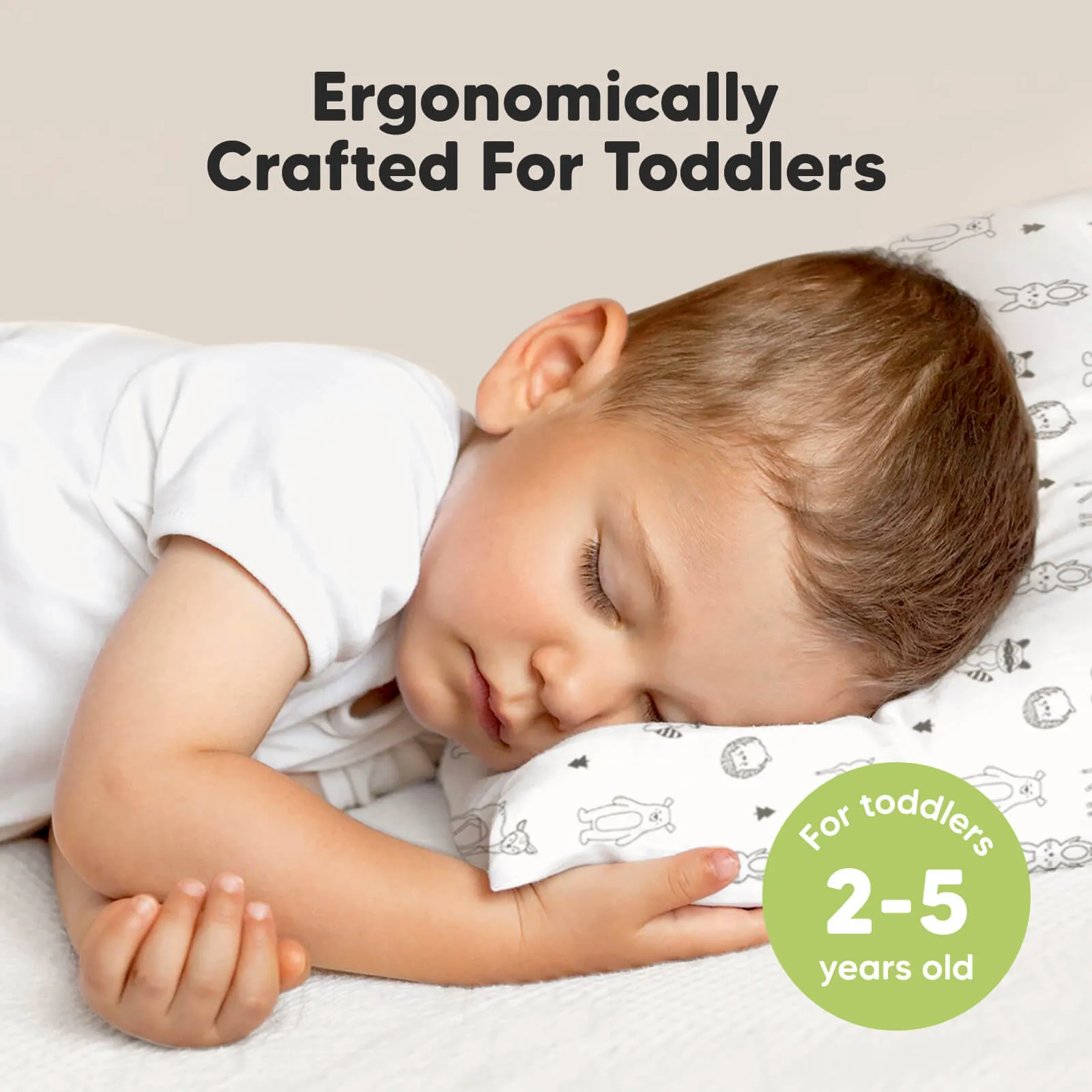 Jumbo Toddler Pillow with Pillowcase