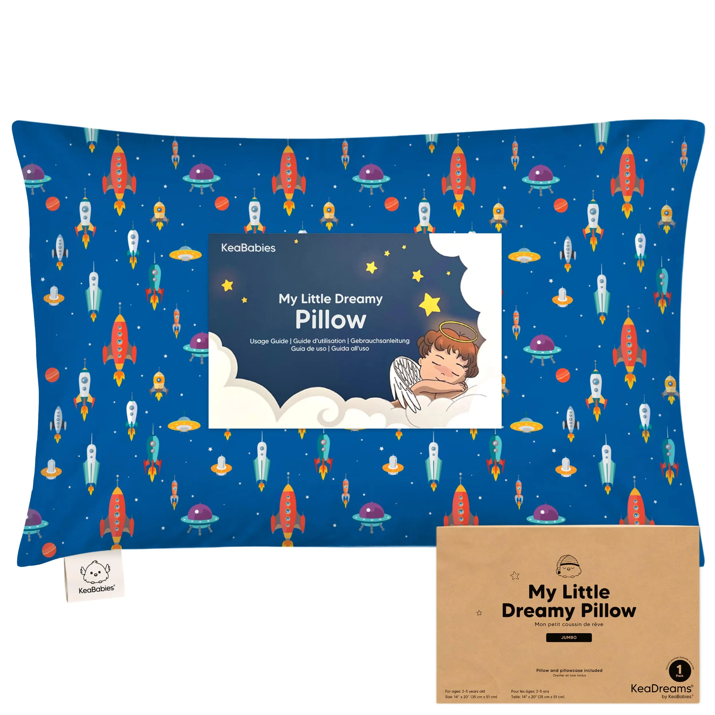 Jumbo Toddler Pillow with Pillowcase