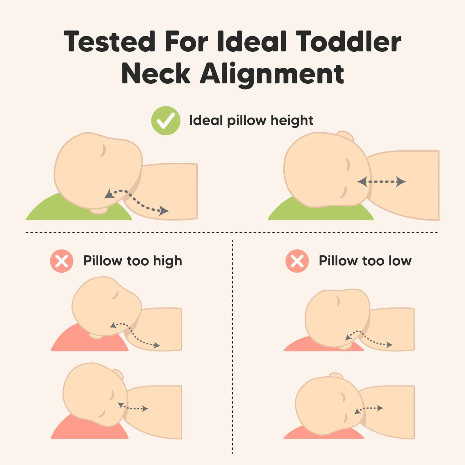 Jumbo Toddler Pillow with Pillowcase