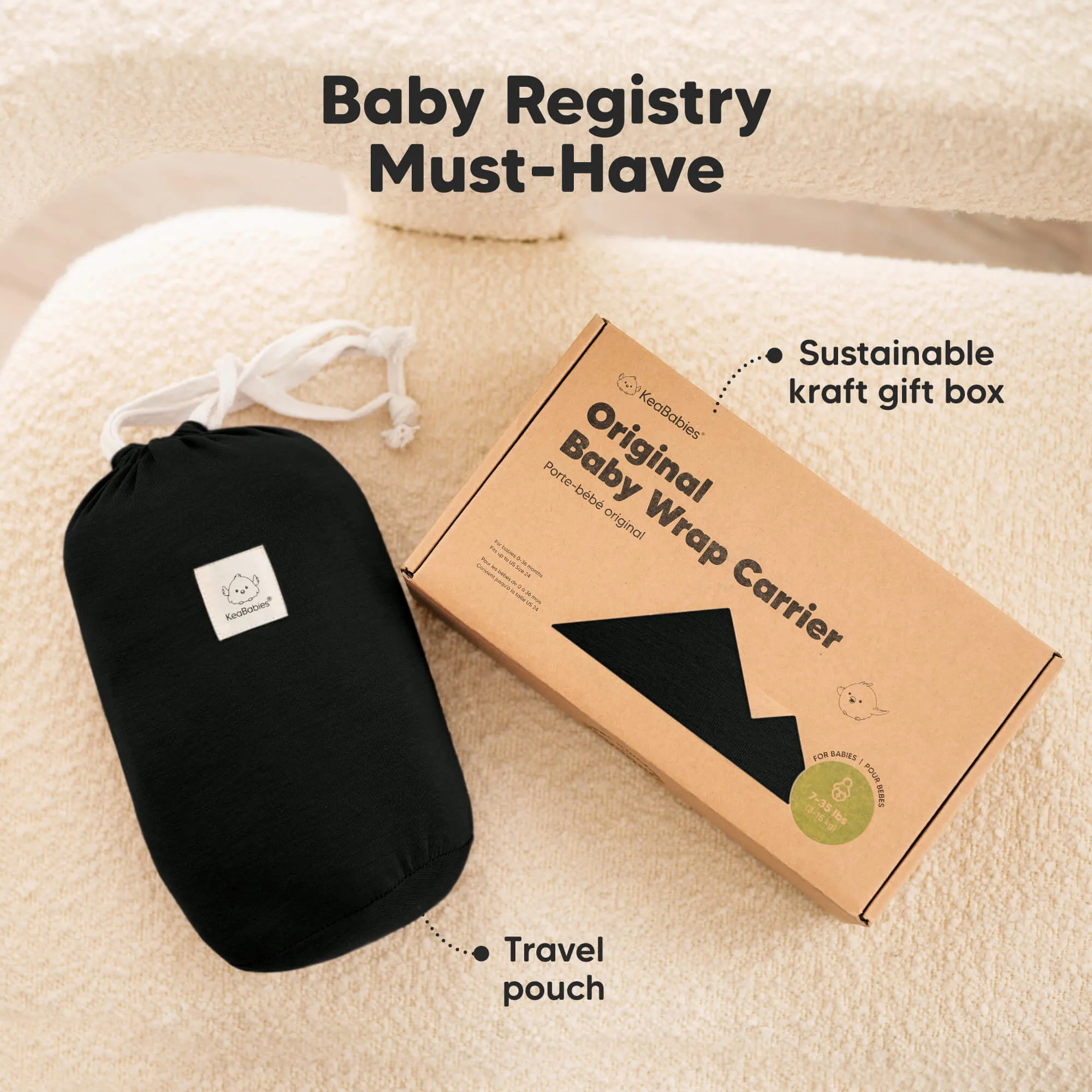 KeaBabies Original Wrap Carrier (Forest Berries)
