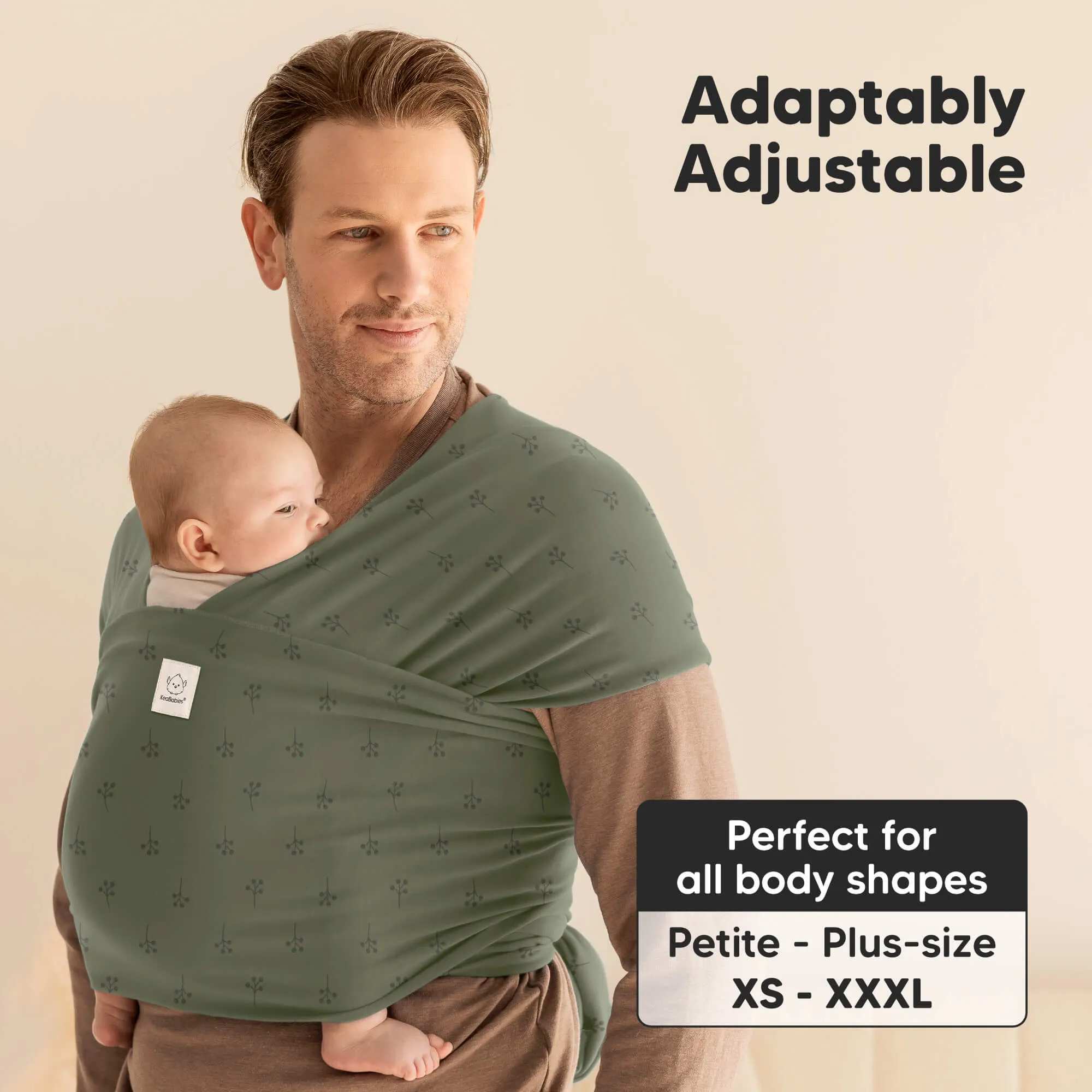 KeaBabies Original Wrap Carrier (Forest Berries)