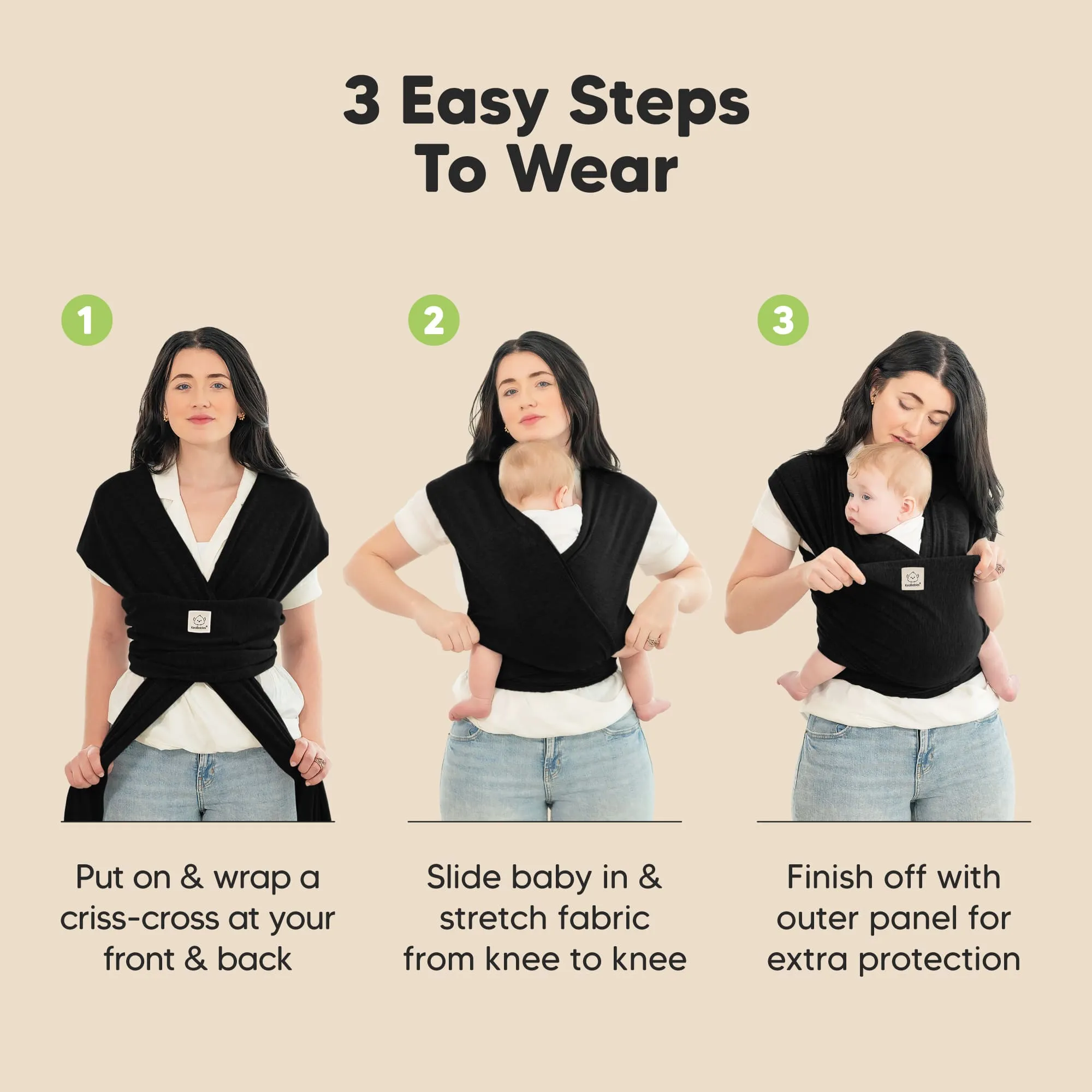 KeaBabies Original Wrap Carrier (Peacock Green)