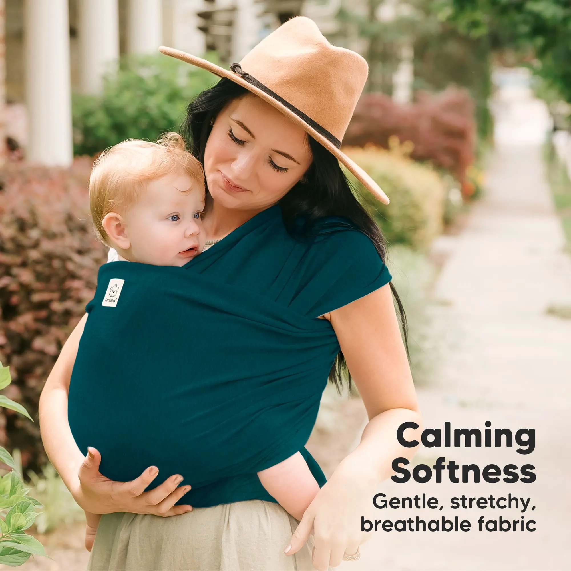 KeaBabies Original Wrap Carrier (Peacock Green)