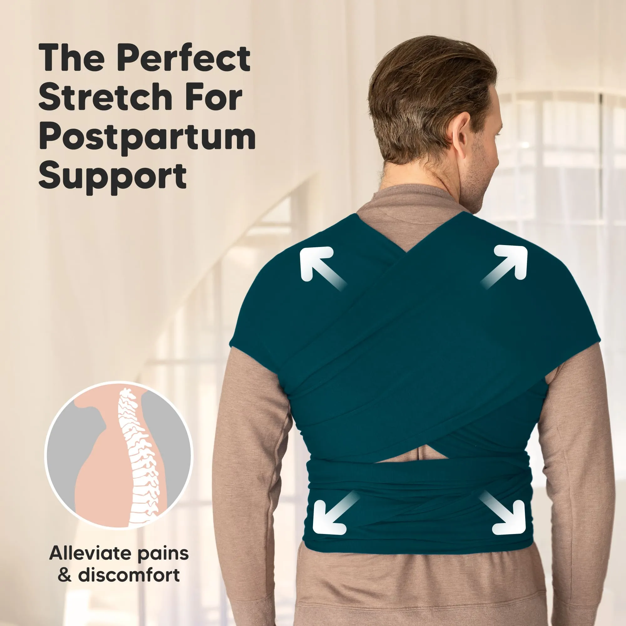 KeaBabies Original Wrap Carrier (Peacock Green)