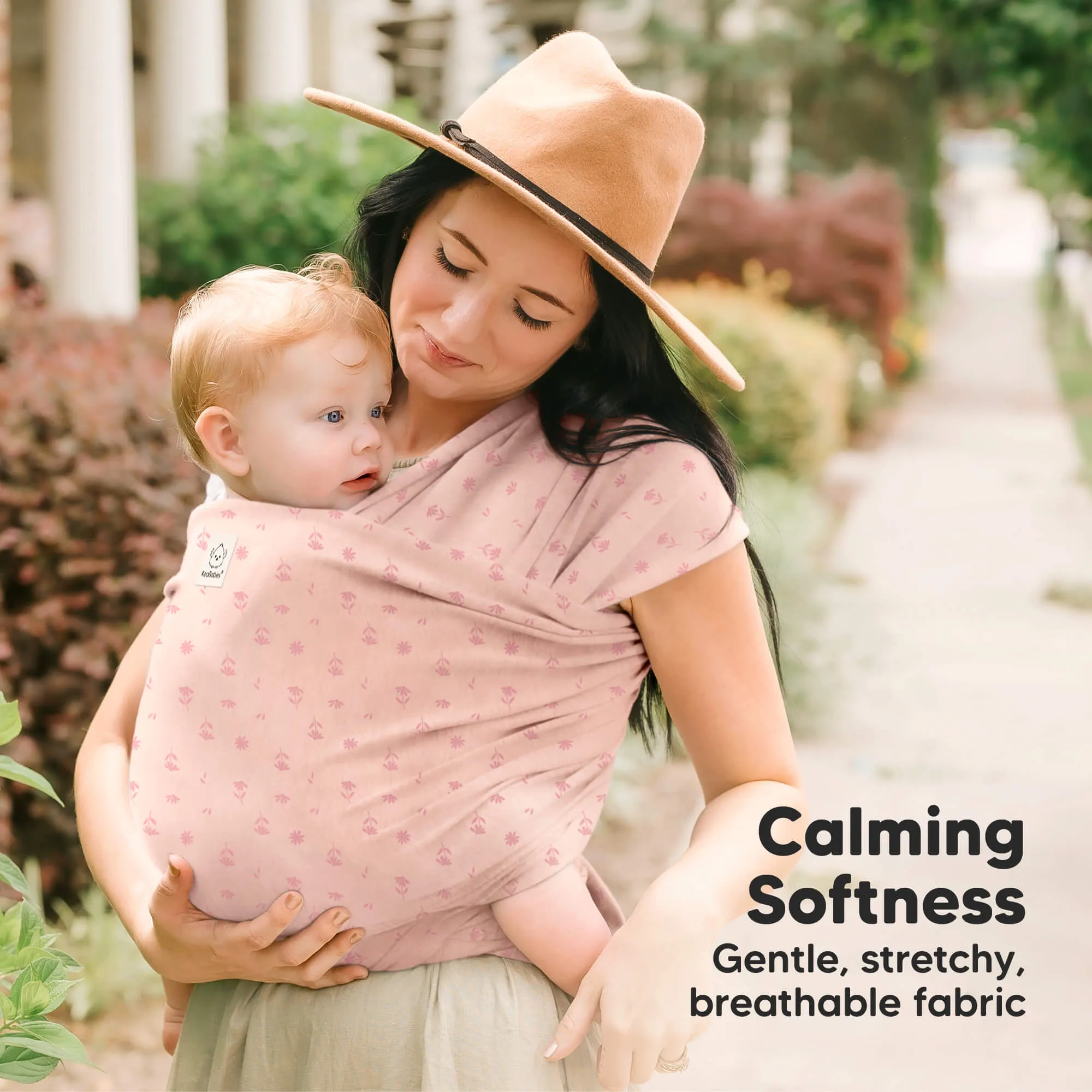 KeaBabies Original Wrap Carrier (Pink Daisies)