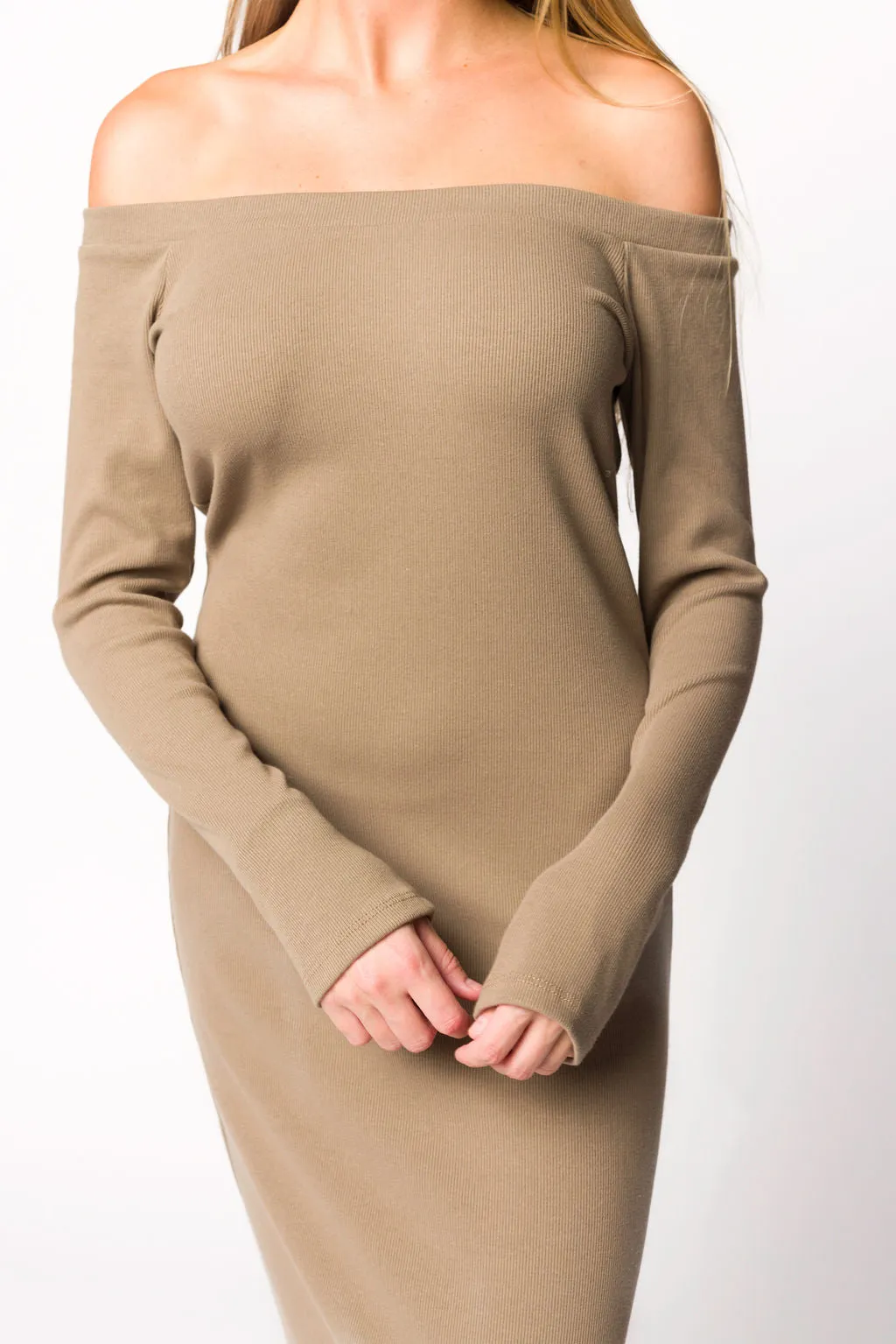 Leola Maxi Dress in Burnt Taupe