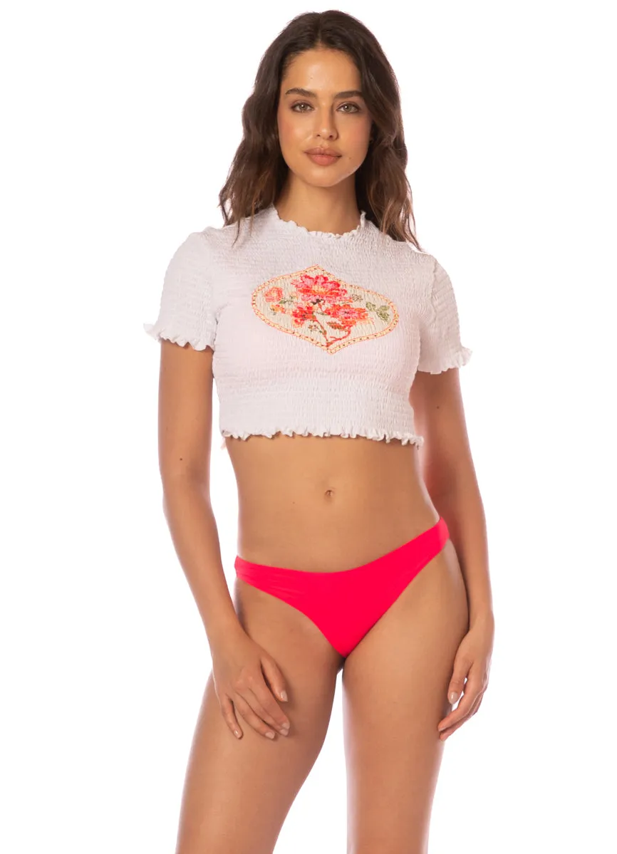 Maaji Vanilla Cream Nerina Beachwear Crop Top