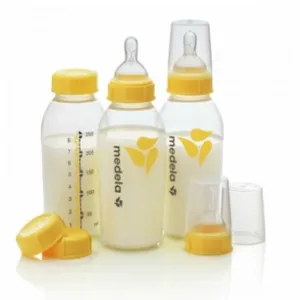 Medela Breastmilk Bottle 250ml with Wide Base Teat 3pk