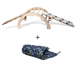 Montessori Climbing Arch Rocker With 2 Ramps and Pillow