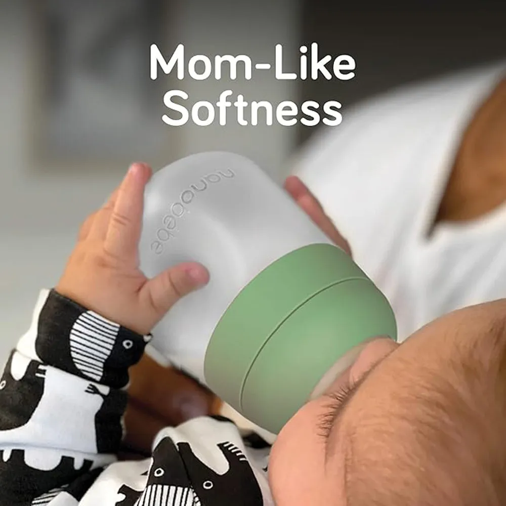 Nanobebe Flexy Silicone Feeding Set Sage