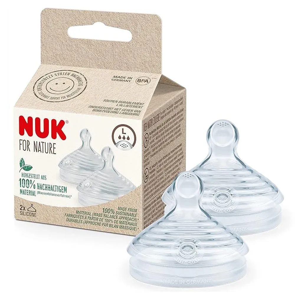 Nuk For Nature Teat 2pk Large