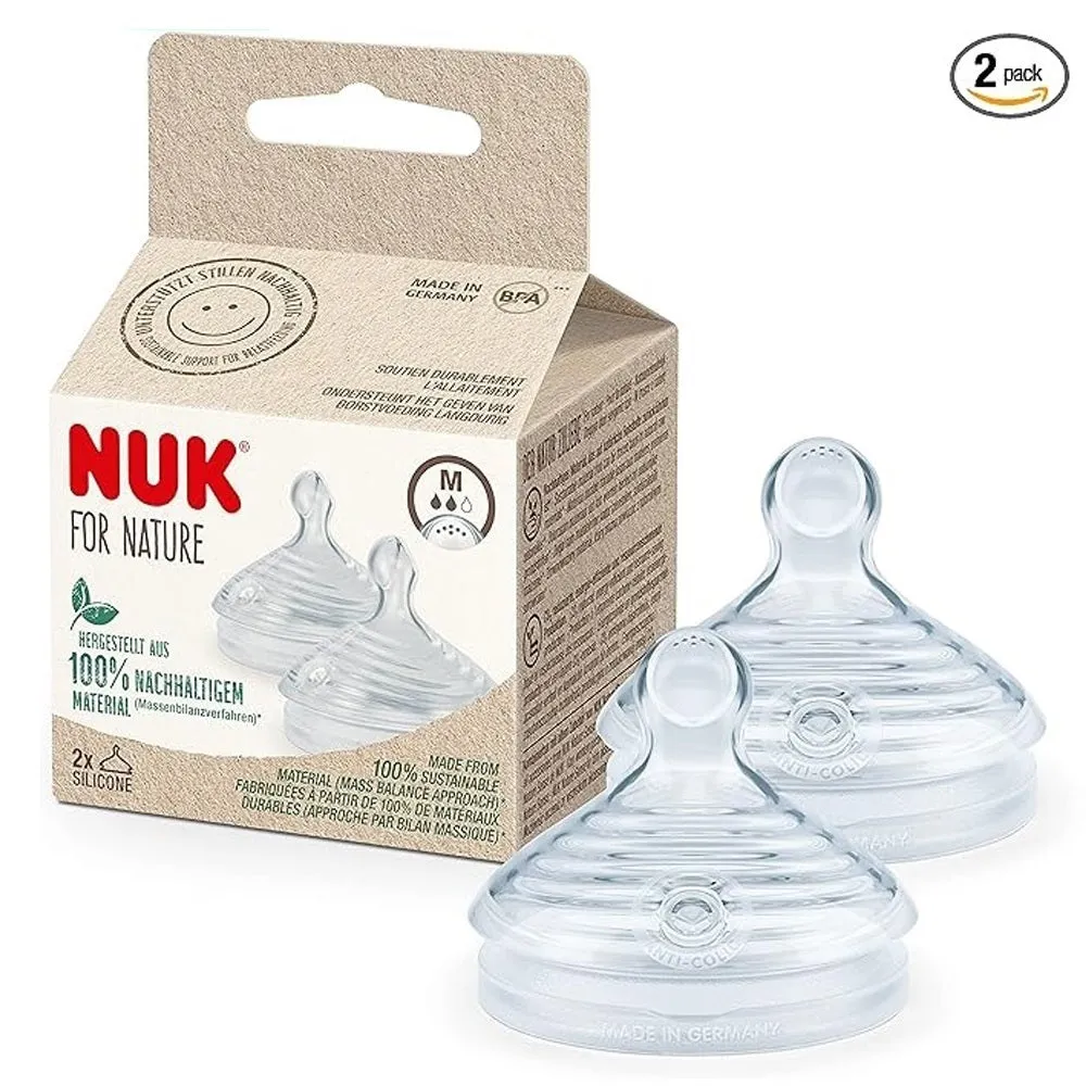 Nuk For Nature Teat 2pk Medium
