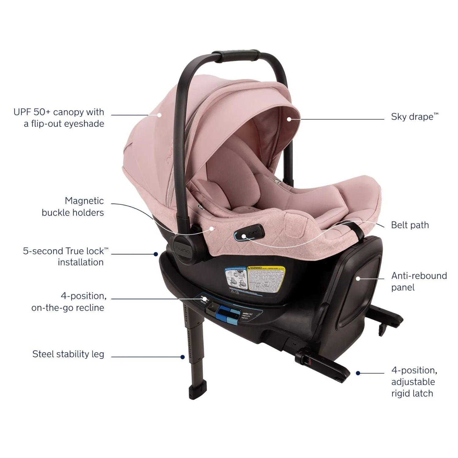Nuna TRIV Next and PIPA Aire RX Car Seat with LYTL Bassinet Travel System
