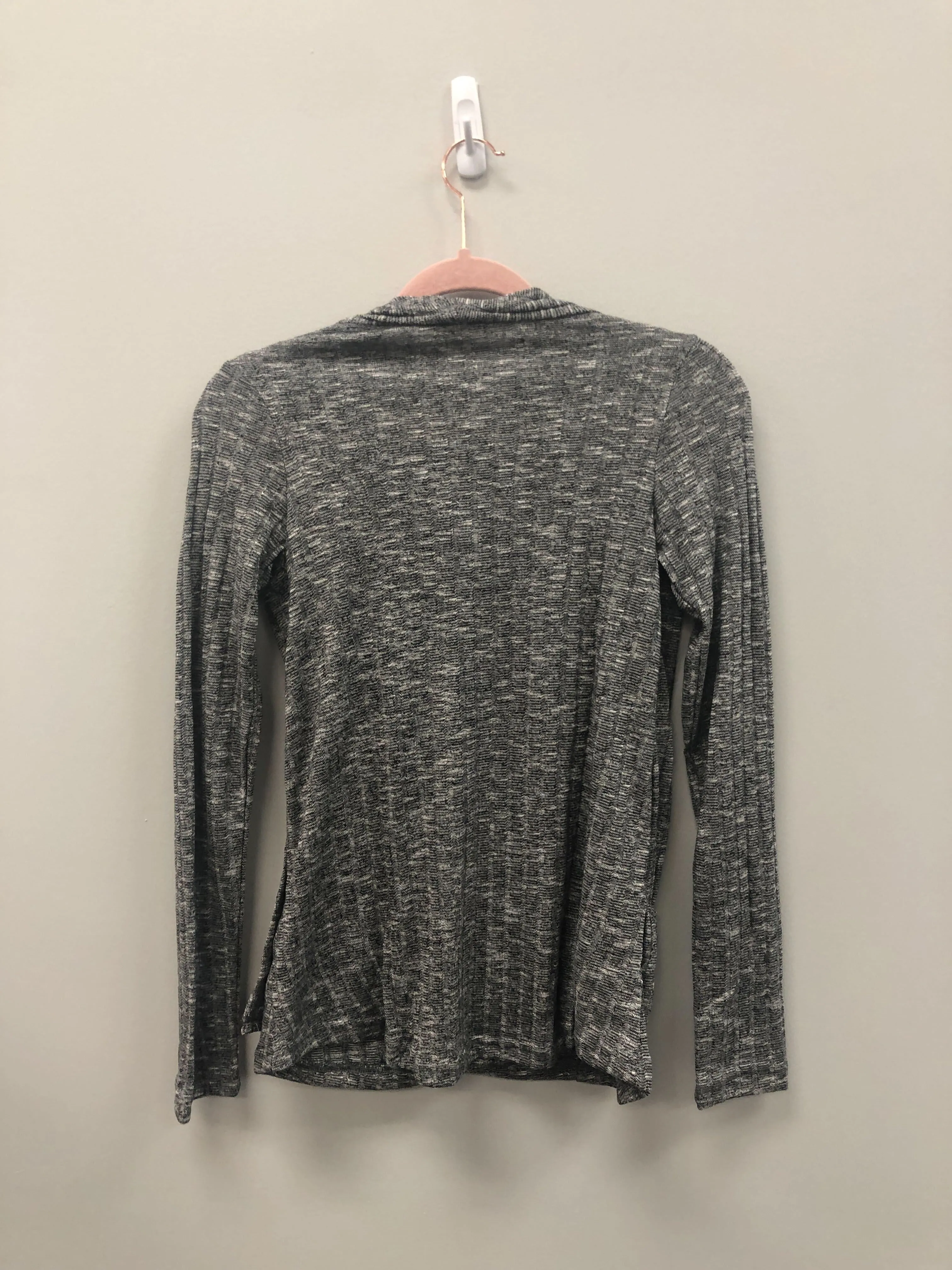 Outlet 5961 - Latched Mama Convertible Nursing Cardigan - Ribbed Charcoal - Extra Extra Small