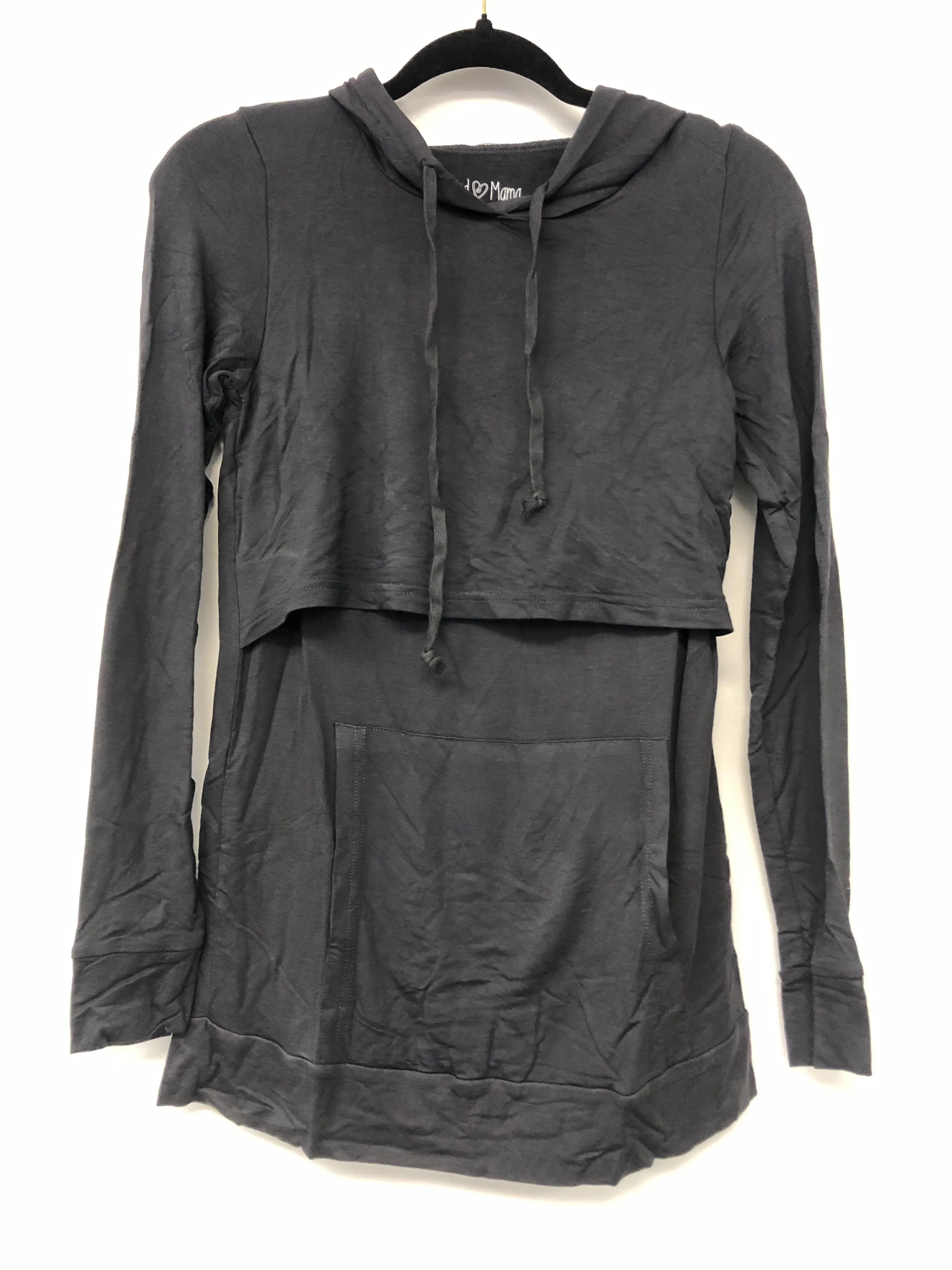 Outlet 6027 - Latched Mama Cloud Nursing Hoodie - Slate - Extra Extra Small