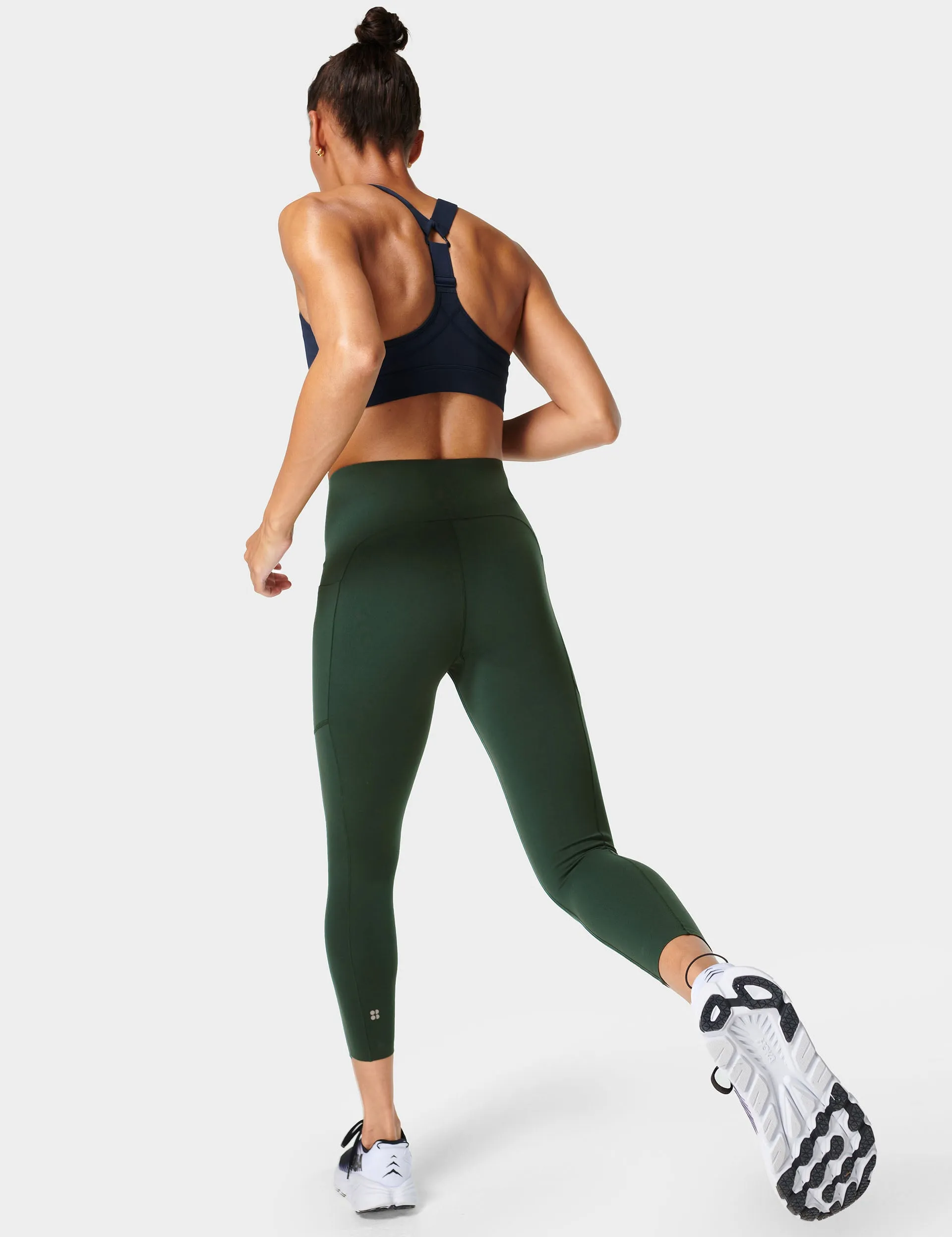 Power UltraSculpt High Waisted Gym 7/8 Leggings - Trek Green