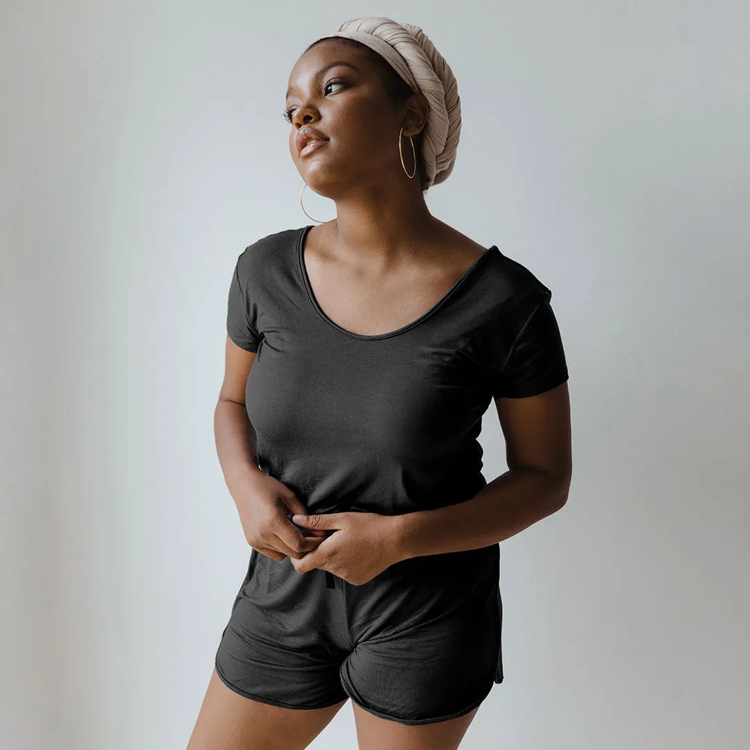 Serenity Romper, Black