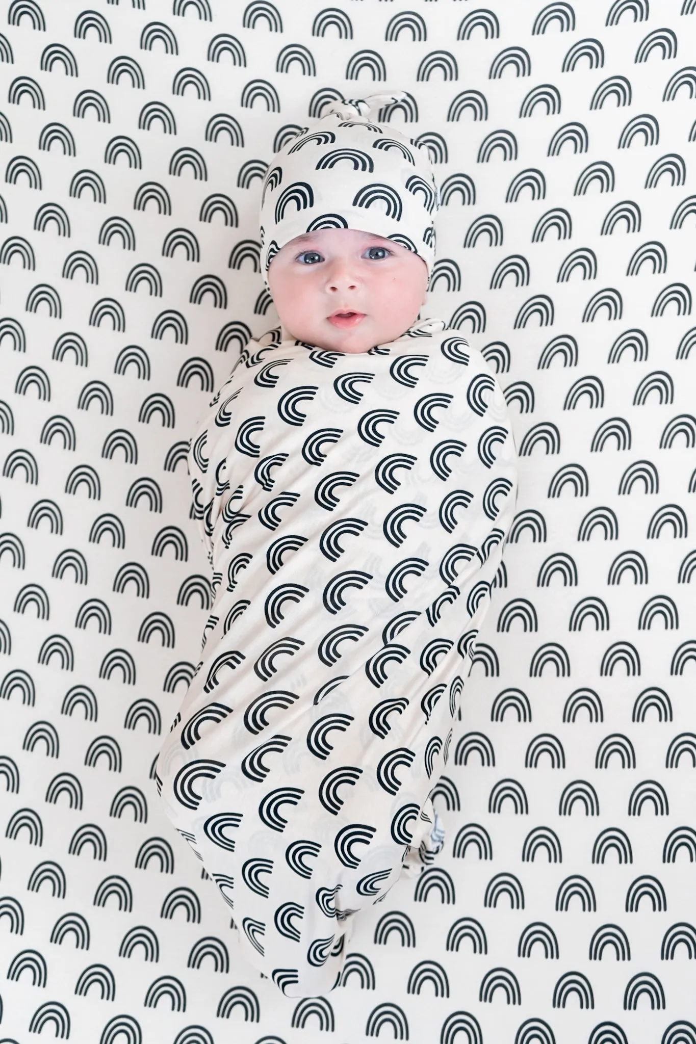 Simple Rainbow Dream Swaddle & Beanie