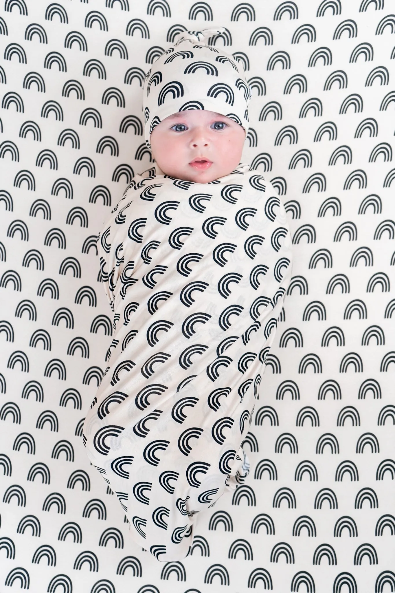 Simple Rainbow Dream Swaddle & Beanie