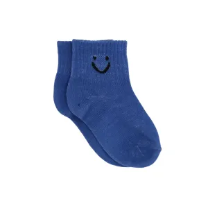 Smile Expression Socks - Blue