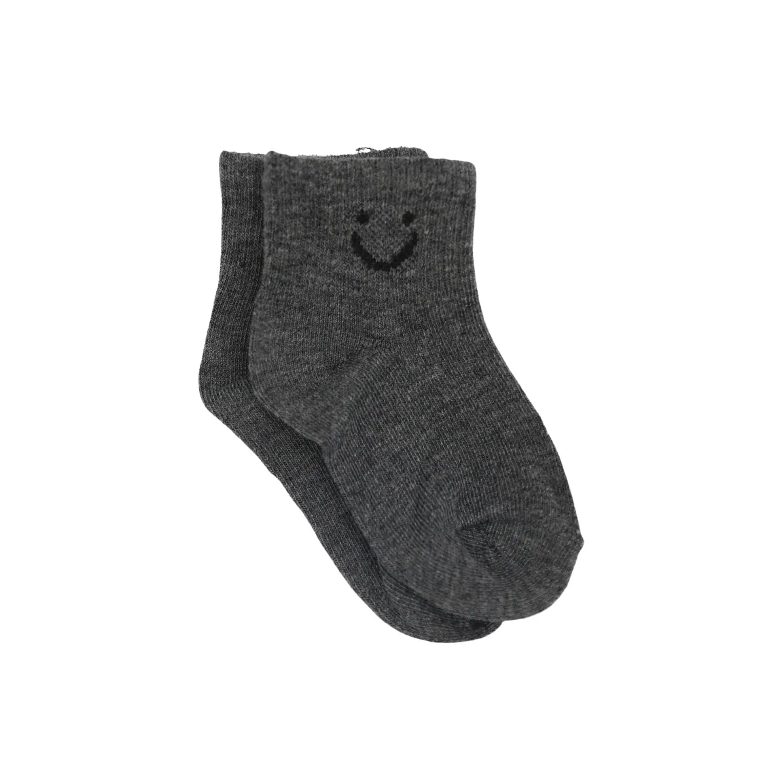 Smile Expression Socks - Dark Grey