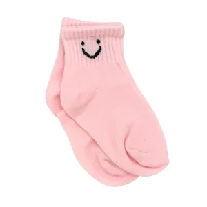 Smile Expression Socks - Light Pink