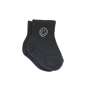 Smiling Face Socks - Black