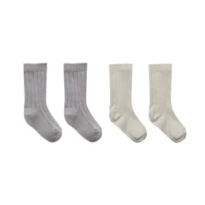 Sock Set of 2 - Lagoon / Ash - FINAL SALE