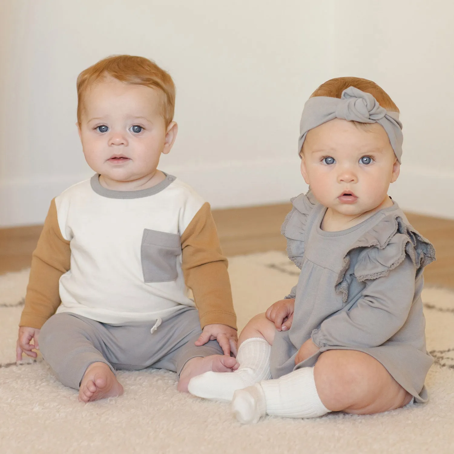 Socks Set of 2 - Natural / Golden - FINAL SALE
