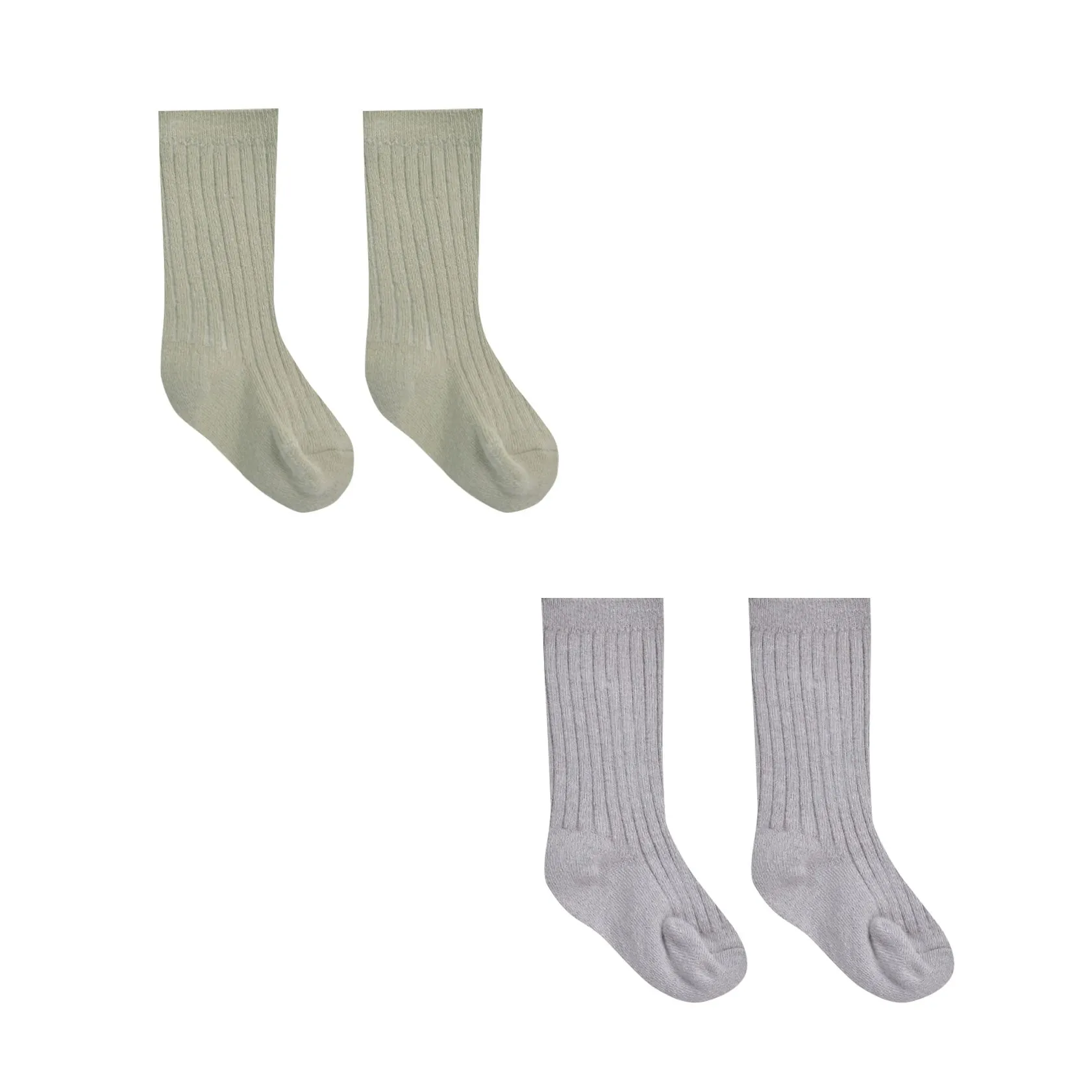 Socks Set of 2 - Sage / Periwinkle - FINAL SALE