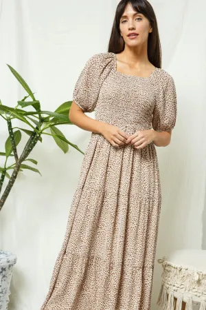 Square Neck Maxi Dress - Cream