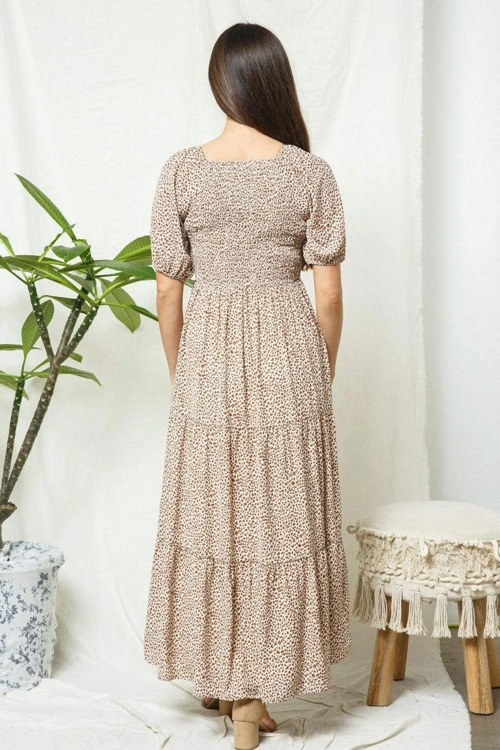 Square Neck Maxi Dress - Cream
