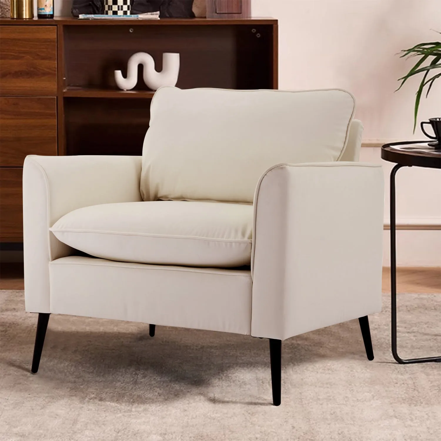 Streamdale Cat Paw Cream White Sofa: Elegant, Cozy, and Easy to Assemble