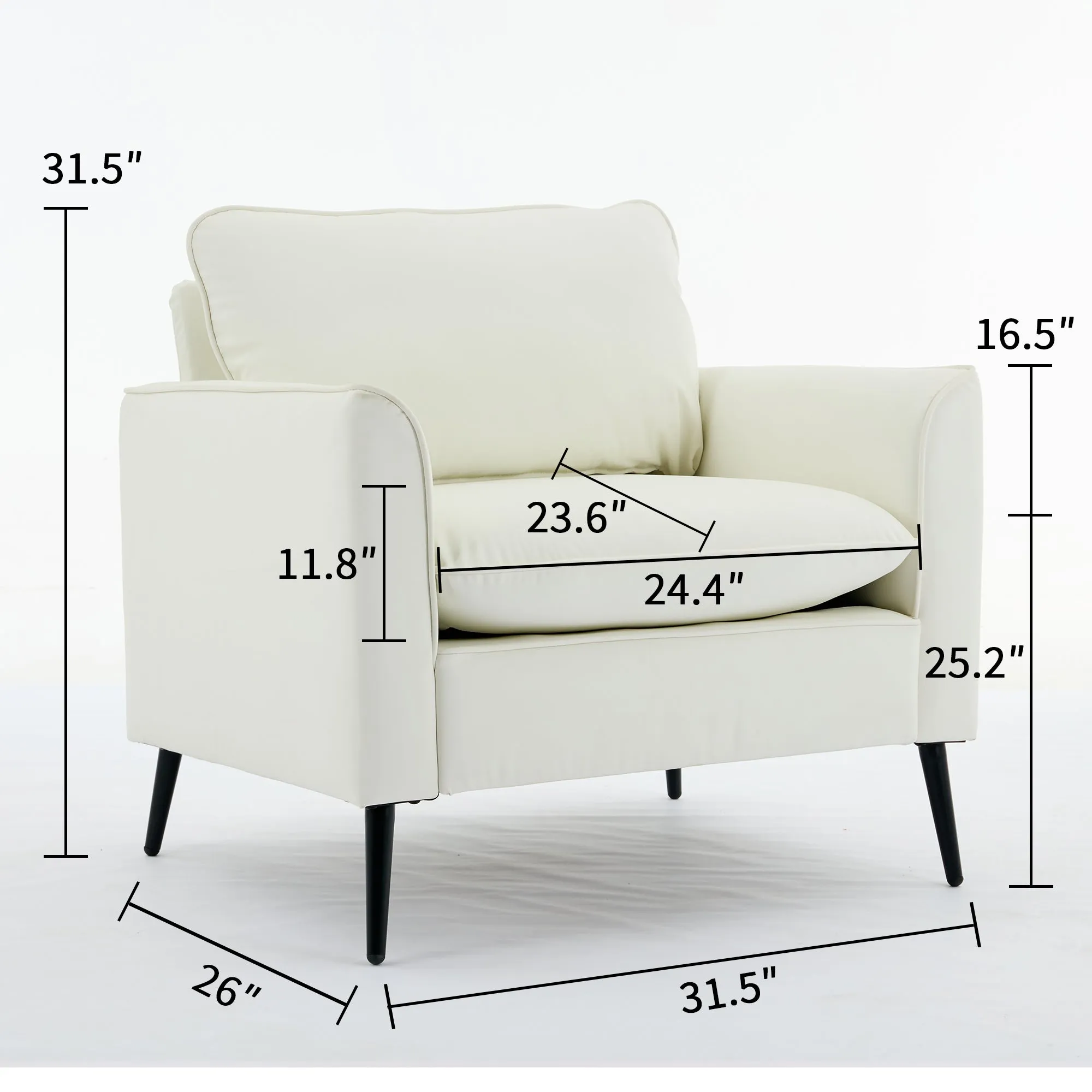 Streamdale Cat Paw Cream White Sofa: Elegant, Cozy, and Easy to Assemble