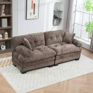 Streamdale Gray Chenille Sectional Sofa Sleeper