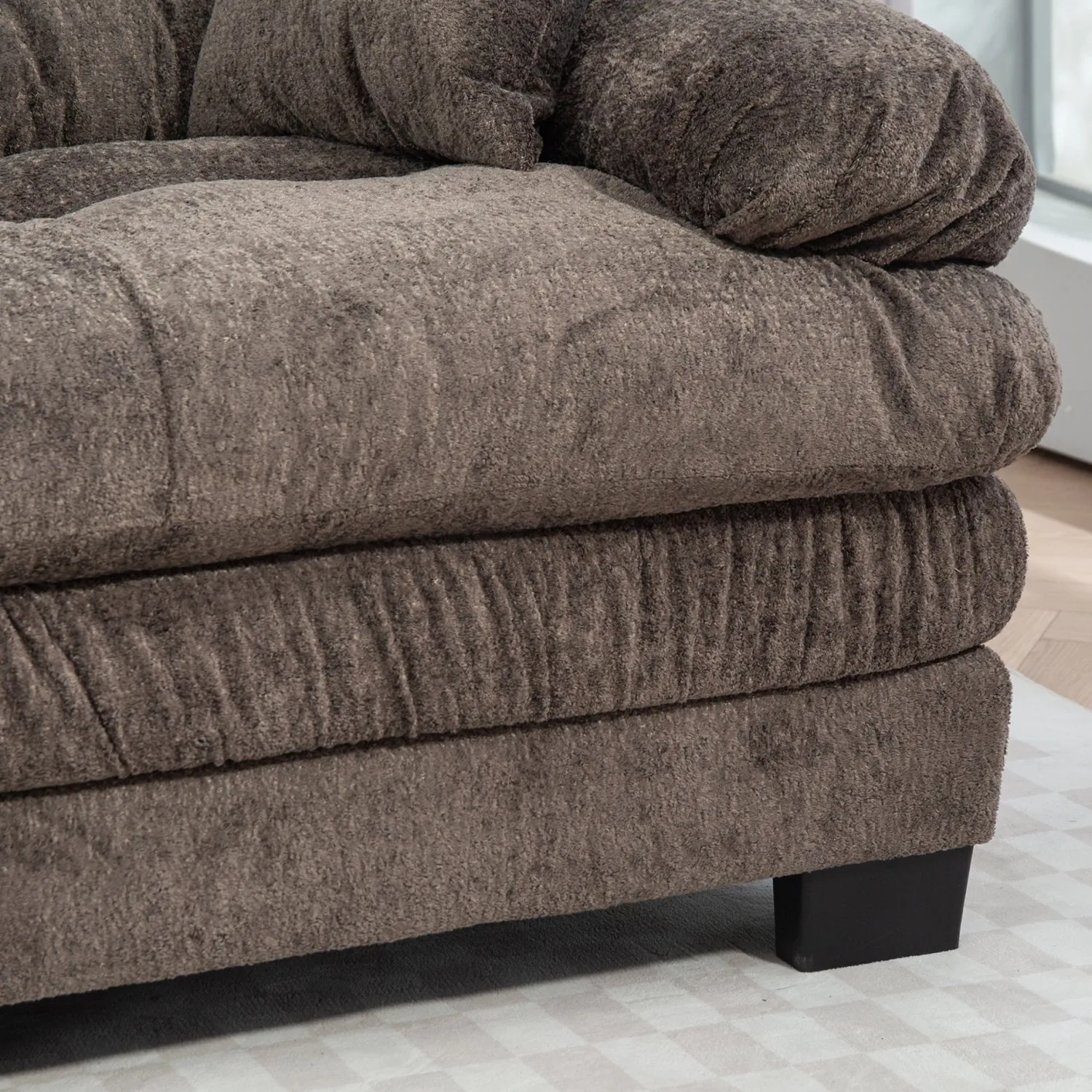 Streamdale Gray Chenille Sectional Sofa Sleeper
