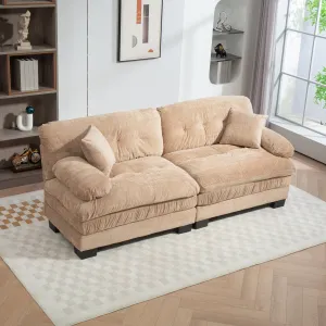 Streamdale Khaki Chenille Sectional Sofa Sleeper