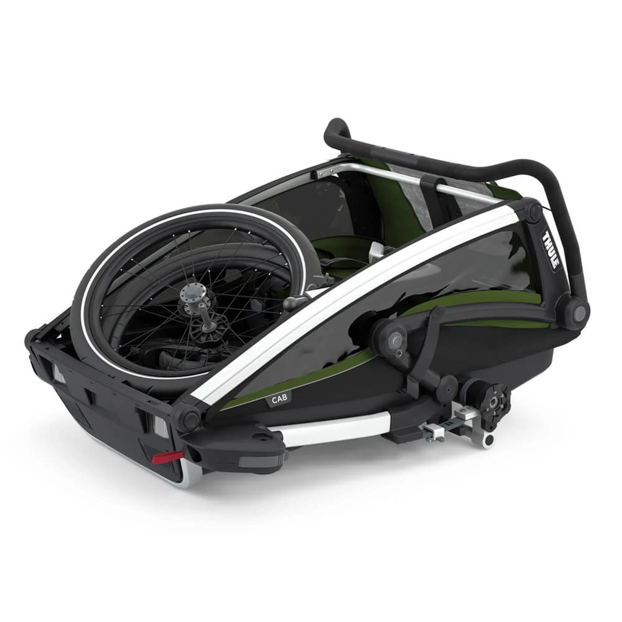 Thule Chariot Cab - 2 Seat Multisport Bike Trailer Aluminium/Cypress Green