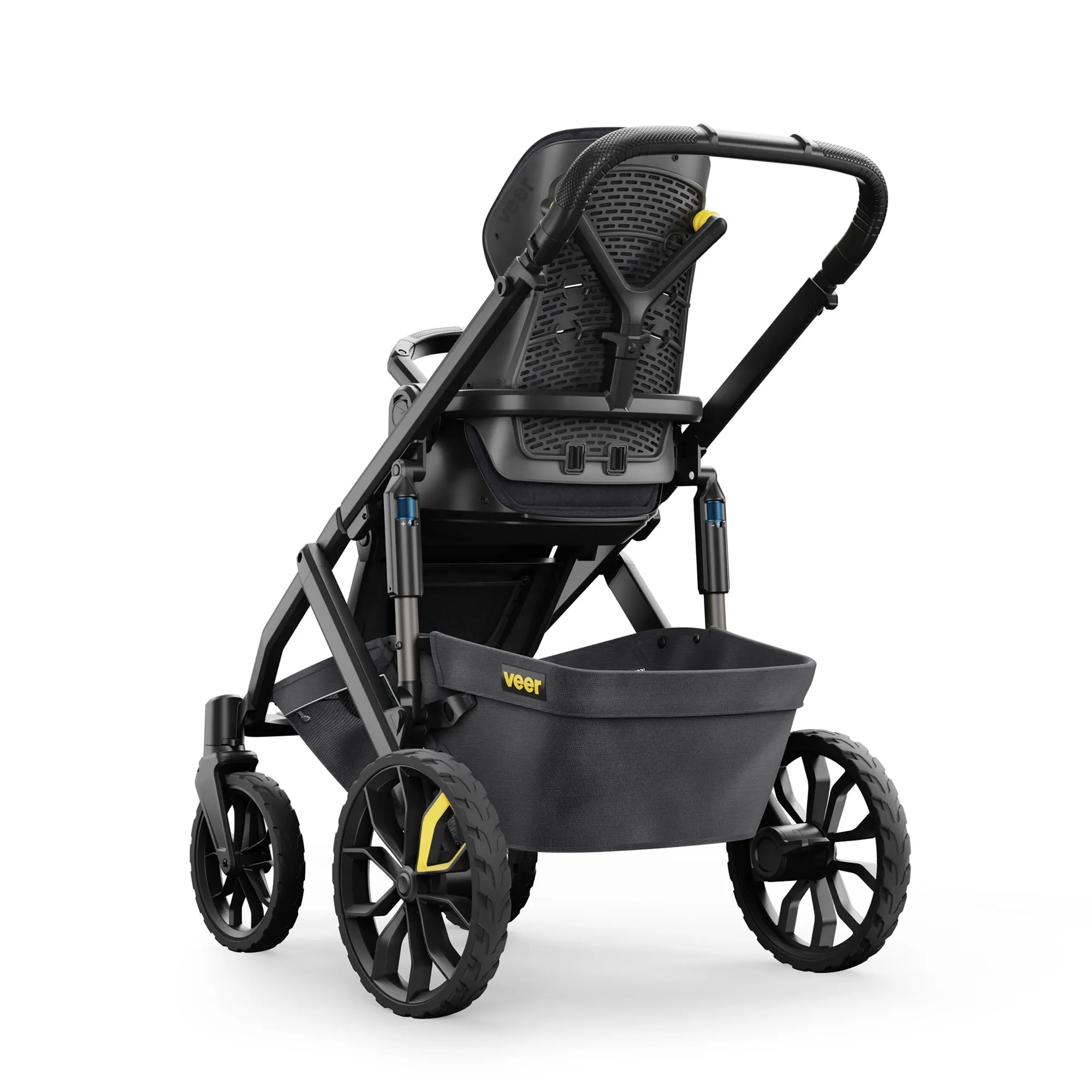 Veer Switch&Roll Luxe with Infant Car Seat Adapter Bundle - &Roll Stroller Frame / Switchback Seat Luxe - Gray Granite / Adapter