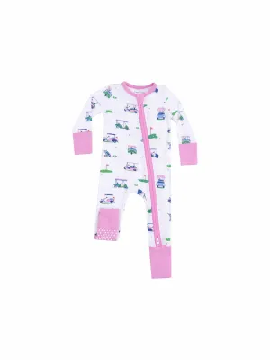 Vintage Golf Pink Romper